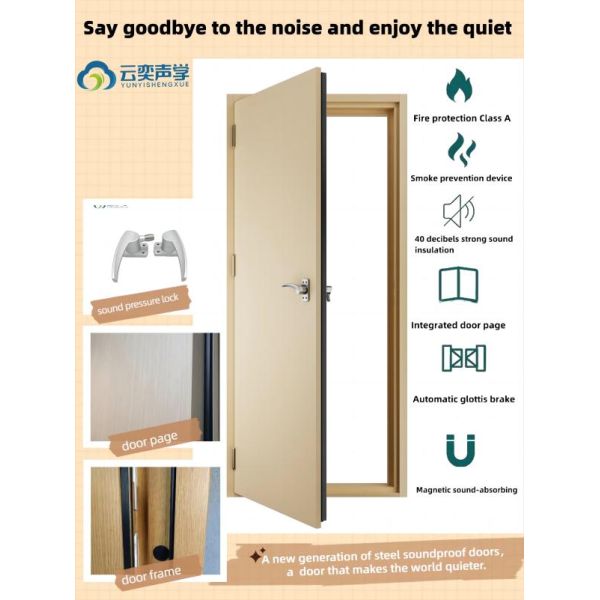 Soundproofing Door Professional Acoustic Door for Mall Cinema Noise Insulation