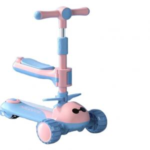 Buy cheap 3 Wheel Ride On Folding Big Wheel Scooter Car for Kids Yellow Pink Blue Gender-Neutral product