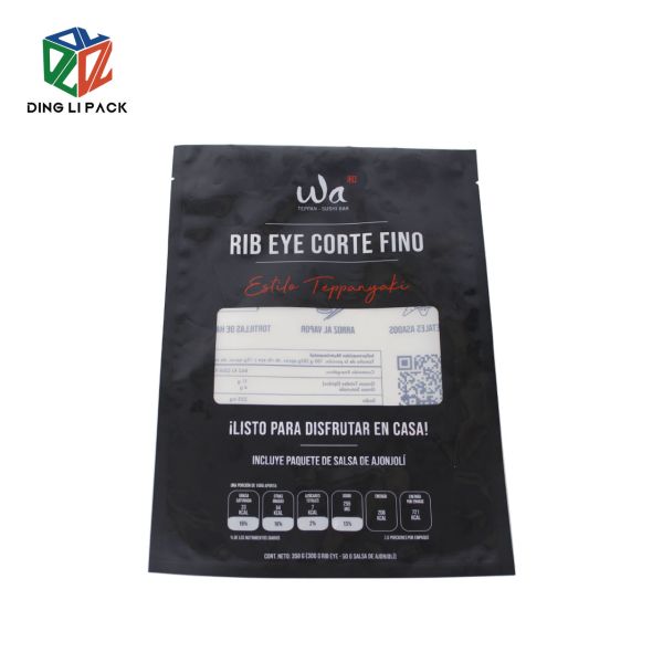 Custom Printed Laminated Flat Bottom Coffee Bean Pouch With Valve