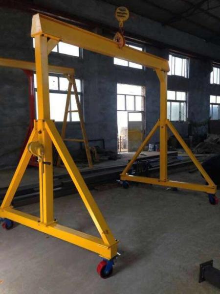 Quality Adjustable Height Portable Gantry Crane , Foldable Gantry Crane With 4 Wheels for sale
