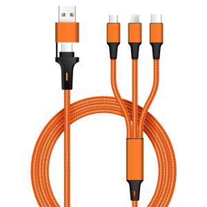 Buy cheap 5 In 1 Braided Charging Cable 60W Output 480Mbps Transfer Customizable Length product