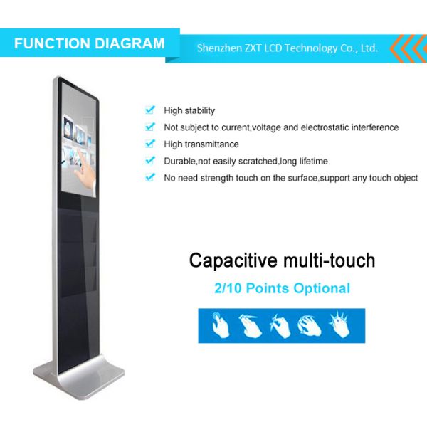 Digital Signage Interactive Information Kiosk 21.5 Inch Electronic Lcd Advertising Display