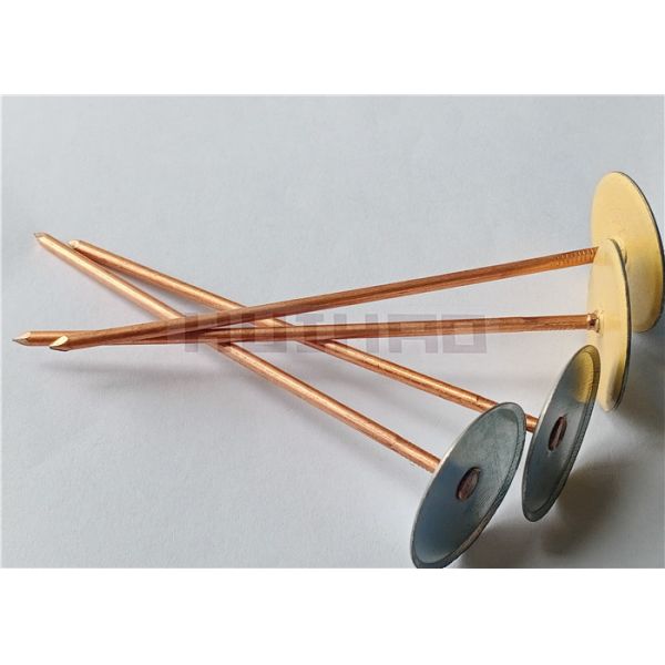 1" / 25mm Cupped Head Insulation Weld Pins Galvanized Steel Material For HVAC Insulation Works