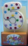 ！0-9 Number Birthday Candles ！White Number Shape Candles with Gray Edge and