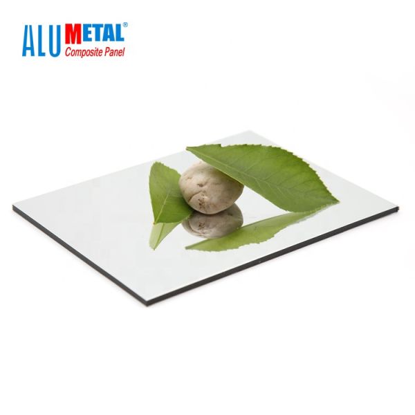 1220 X 2440mm Golden B1 Aluminium Composite Mirror Sheet 0.5 Mm Thick HDPE Core