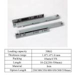 3 Fold Hidden Full Extension Furniture Drawer Slides Adjustable 300mm