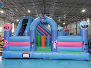 Digital Printing Inflatable Combos Stitch Inflatable Bouncy House With Slide