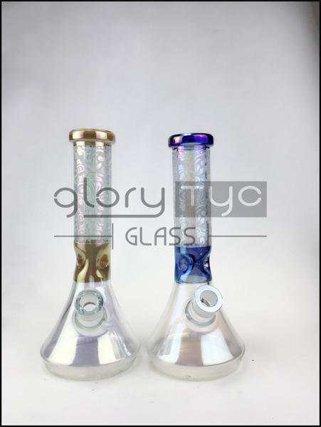 Quality Ice Borosilicate Glass Bongs Drippy Beaker 10 Inch Multicolored Bubbler Smoking Pipe for sale