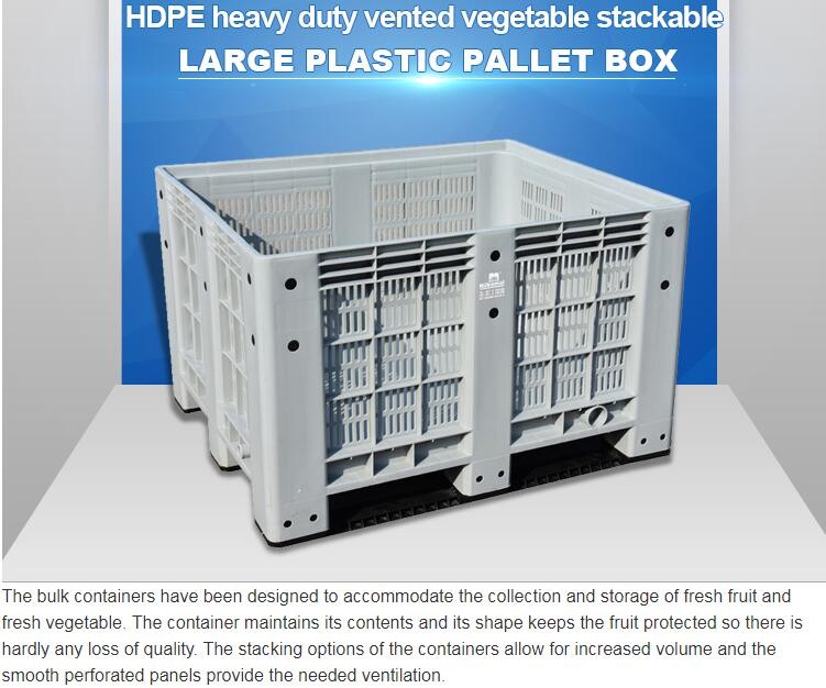 Heavy duty stackable attached lid turnover box, Stackable and nestable plastic shipping tote box for storage or moving