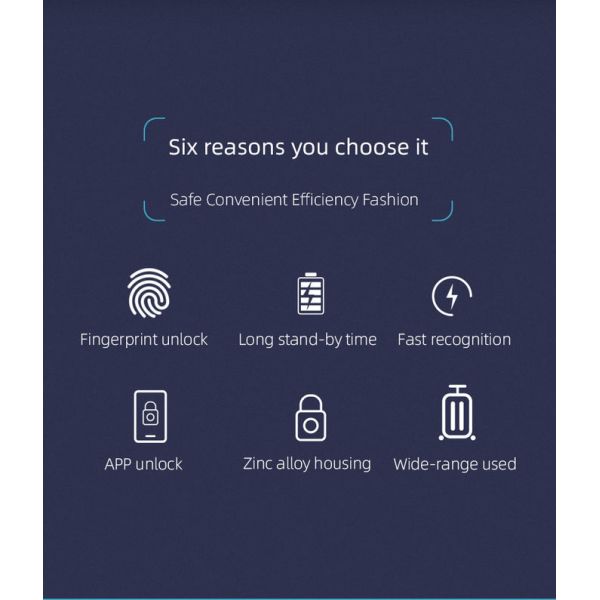 Black L3 Tuya App Remote Control Anti Theft Padlock