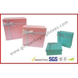 Yellow Cosmetic Packaging Gift Box with Ribbon , cardboard gift boxes