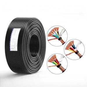 China Shielded RVVP Electrical Cable Multi Core Copper Control Cable with Braided Shielding on sale