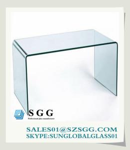 hot bend glass computer table coffee table console table bent