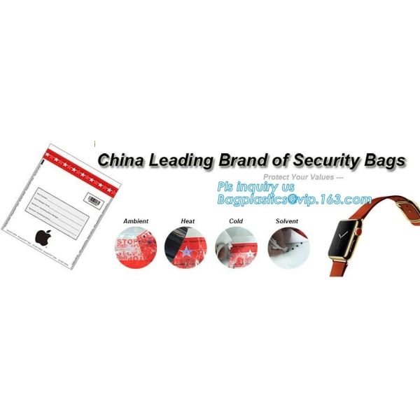money locking security bag courier plastic bag, plastic self adhesive evidence bag/security bag, Temper-Evident Bags, De