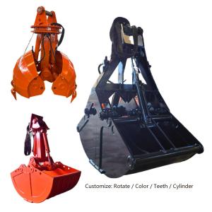 Mini Excavator Clamshell Bucket , 2 Cylinder Excavator Clamshell Bucket