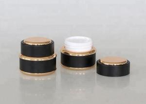Buy cheap Black Color Empty Glass Skin Cream Containers Portable With Matching Lid product