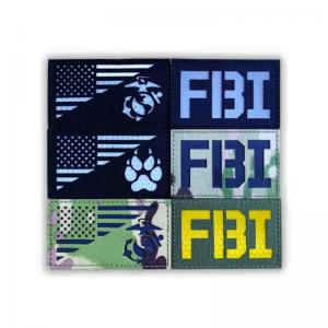 China Police Ir Reflective Patches Velcro Hook And Loop Backing Laser Cut Border on sale