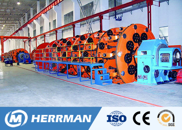 Al Wire And Cable Stranding Machine With Armoring Function Ground Shaft Driven