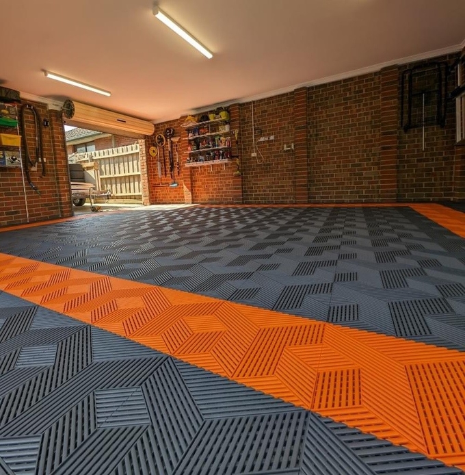 400*400mm Interlocking Workshop Floor Tiles 3D Tile Flooring For Garage