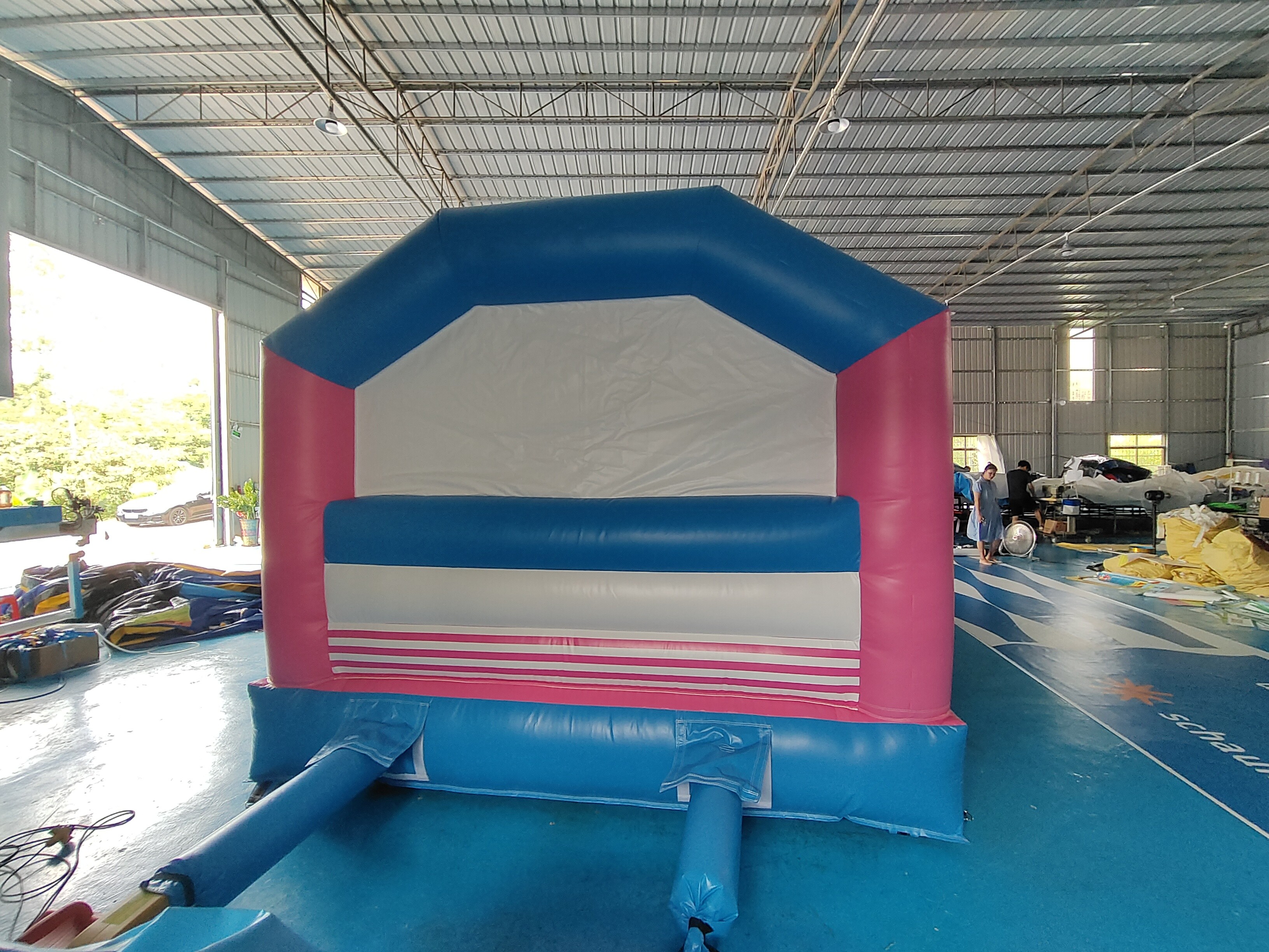 Digital Printing Inflatable Combos Colorful Unicorn Bounce House Jumping Castles With Silde