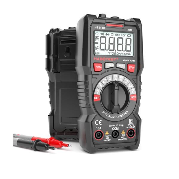 Quality Auto Range Digital Multimeter , 4000 Counts NCV Digital Multimeter With Flashlight for sale