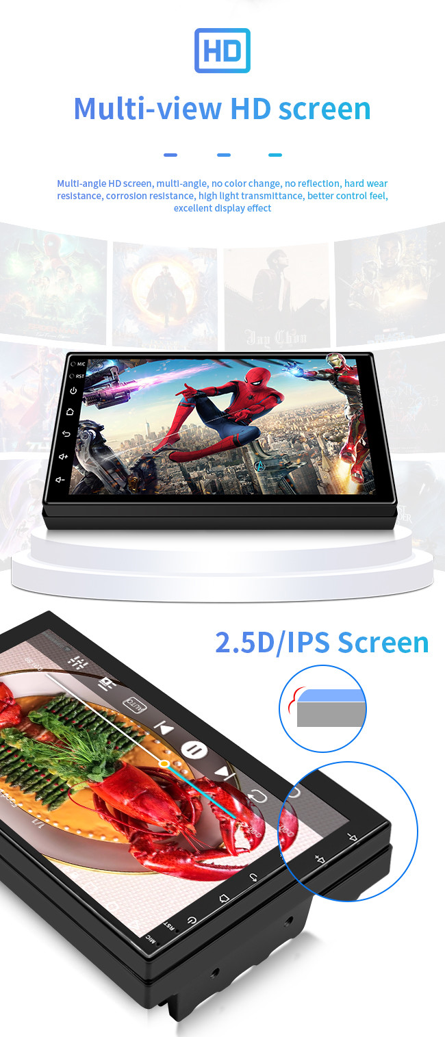 4 Core 7 Inch Android Car Stereo With Navigation Intelligent Big Screen Central Control Display Integrated Machine