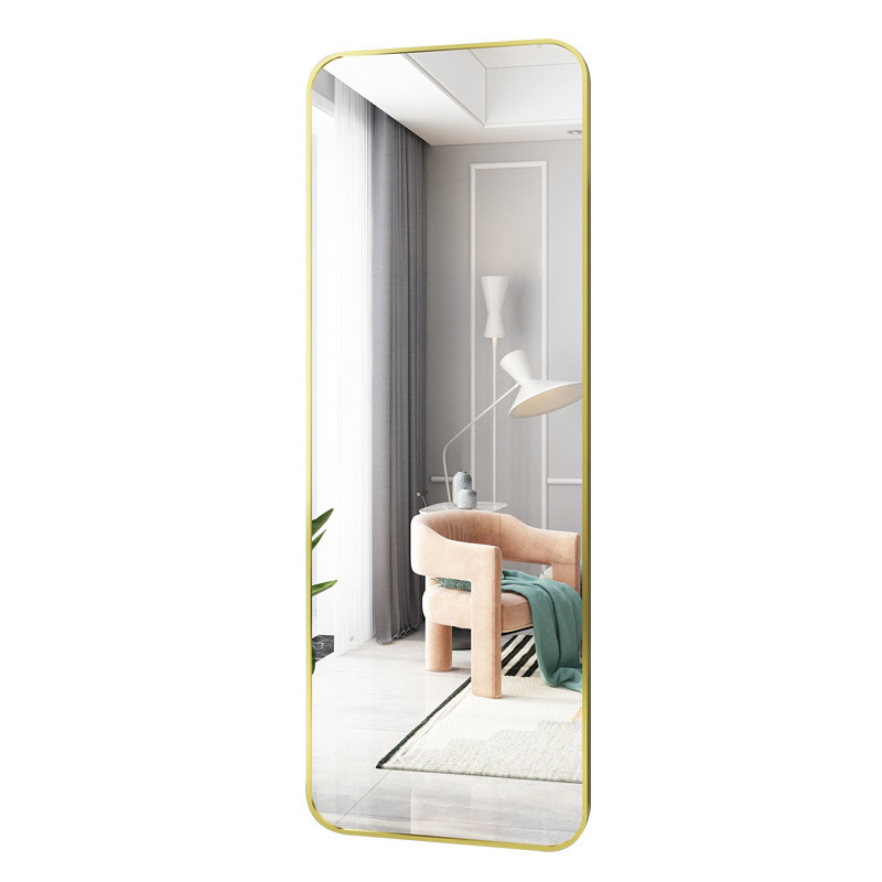 Brushed Rectangular Shape Aluminium Mirror Frame Profile Large Size For Barbershop