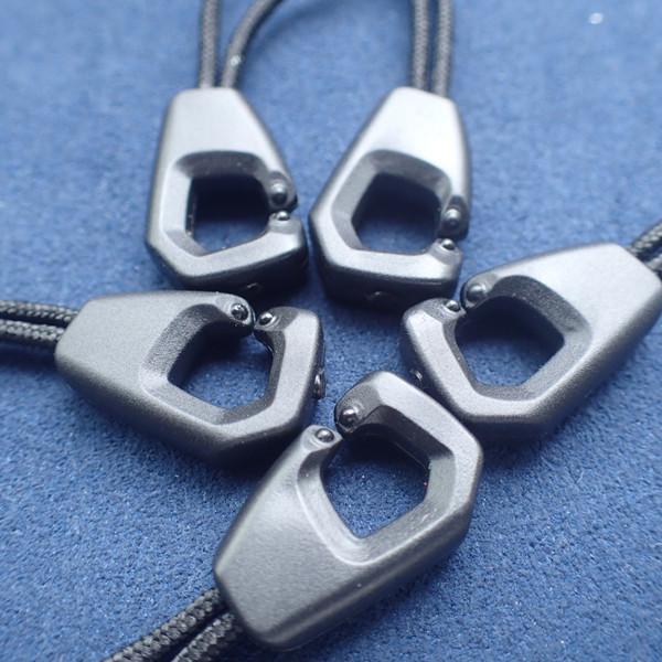 Quality Eco-Friendly PE Black Zipper Slider Puller  For Garmant or bag for sale