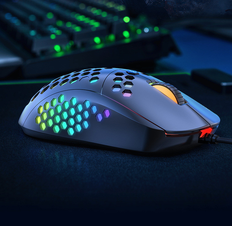 6400DPI Combatwing W903 RGB Gaming Mouse With Para Cord