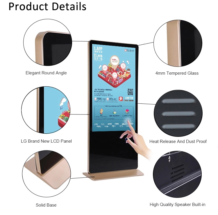 1920*1080 55'' 65'' 400cd/m2 LCD Advertising Display