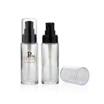 Custom Empty Foundation Bottle 30ml For Makeup Packaging With Black Cap And Pump