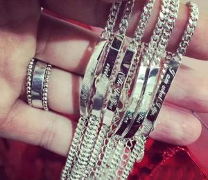Buy cheap Gold silver chain bangle bracelets marking machine product
