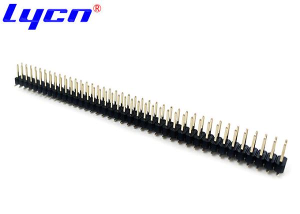 Quality SMT Type 2 Row Pin Header Connectors PA6T UL94V-0 Black 2-60Pin for sale