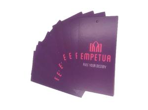 Garment Custom Printed Hang Tags White Card Paper Printed Both Cards