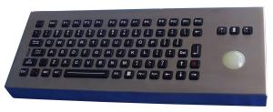 Buy cheap Arabic desktop ruggedized keyboard with transparent trackball , industrial computer keyboard product