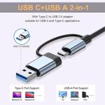 USB A/C Input USB 3.0 Type C Multiport Adapter Docking Station with SD/TF Card