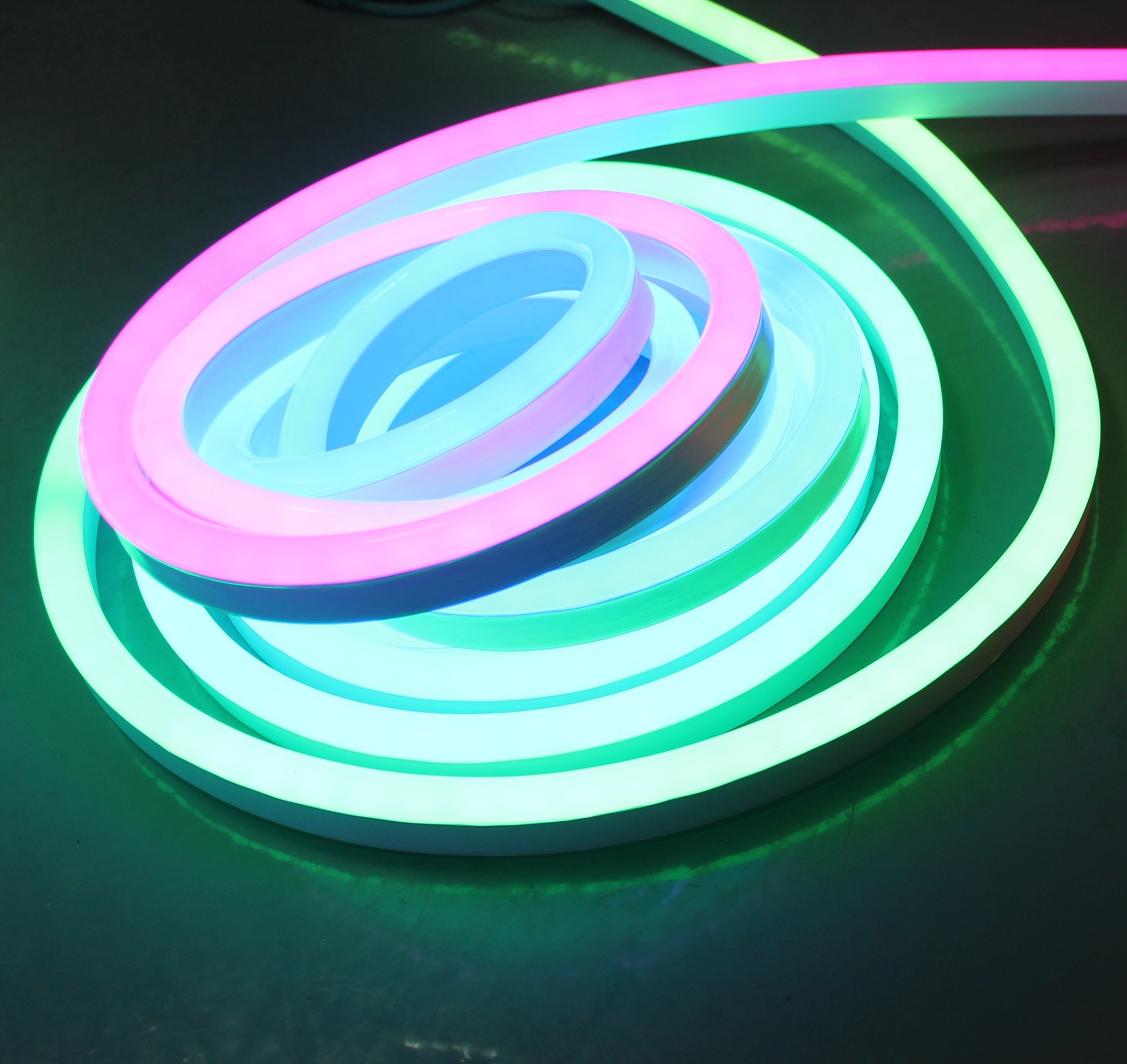 Dynamic led light neon replacement with DMX control in stock pixel tube flexible strip