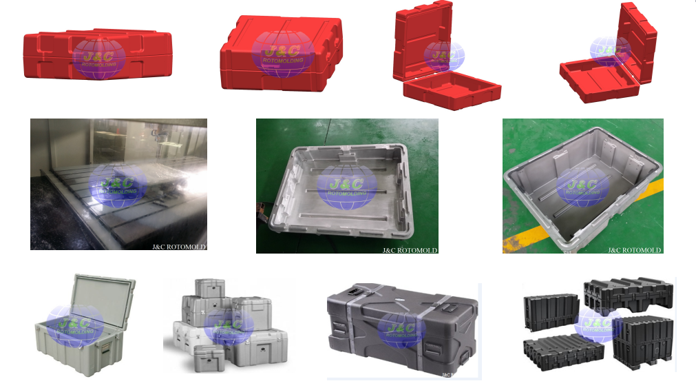 Customized Die Casted Rotation Molding For LLDPE Military Tool Cases Products