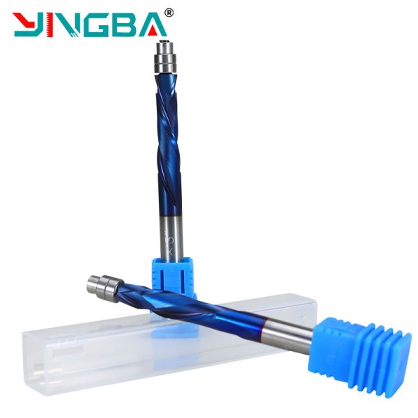 Yingba Online Wholesale Supplier Carbide Nano Coating up Compression Flush Trim Router Bit Wood With Bearing Milling Cutter