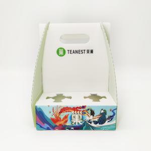 Leiser Drinks Waterproof Corrugated Box With Handle For Take Out