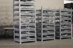 China CE RAL Powder Coated 1000KG Folding Wire Mesh Container on sale