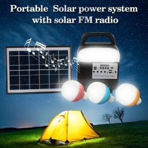 Rechargeable LED Bulb Solar Home Lighting System For Emergencies