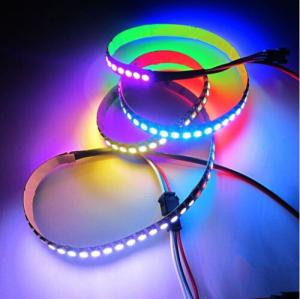 Buy cheap WS2812 WS2812B 144LED m 2811 IC 5050 RGB SMD Built-in Addressable Color Flexi LED Pixel Strip Light White PCB Waterproof product