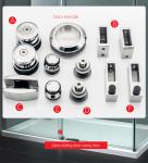 80-120kg Single Glass Door Shower Sliding Fitting Barn Door and Hardware Kit
