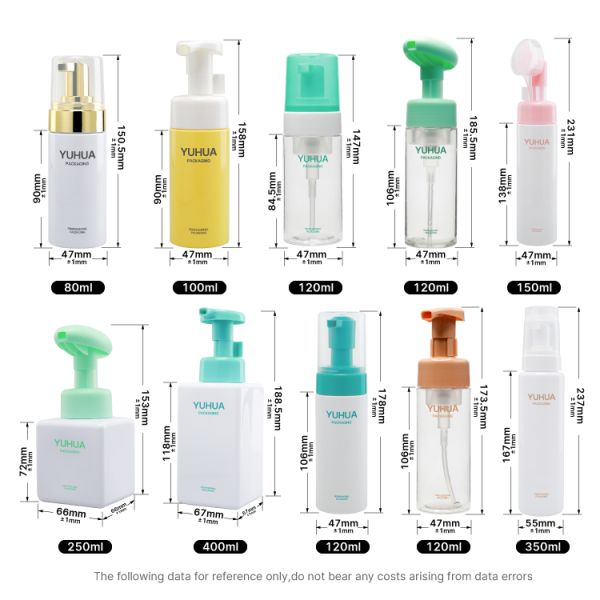 30ml-500mml Pet Foaming Bottle Square Round Shape