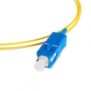 Buy cheap PVC Sheath Applications Single Mode Fiber Pigtails LC FC Adaptor Fiber Optic Pigtail product