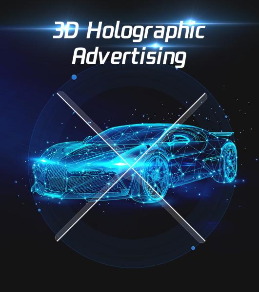 Quality 3D Holographic Display Indoor / Outdoor 3D Hologram Light Fan Computer Interactive HDMI New Technology 80cm 1280 LED for sale