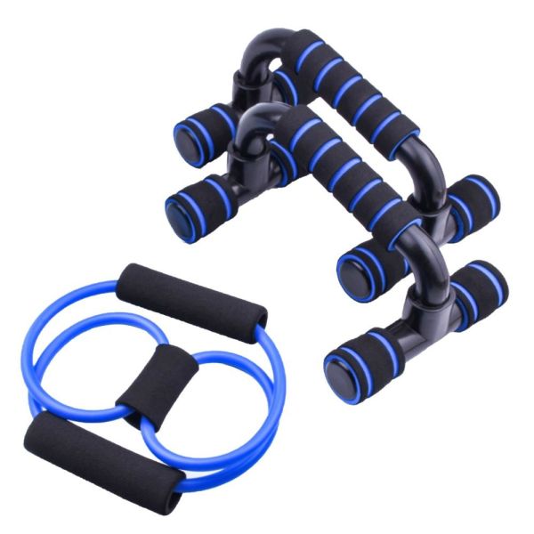 SS Shaft Ab Wheel Roller Set Unisex Slipfree Push Up Bar For Home