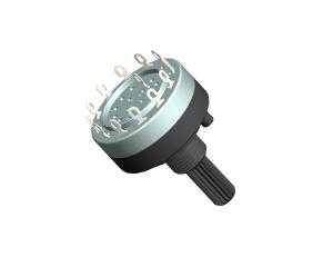 RS26181 26mm Insulated Shaft Multi-Way Rotary Switch For Wash Machine 12Position Single Pole
