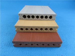 China Hollow Friendly WPC Composite Decking Groove Environmentally WPC Decking on sale